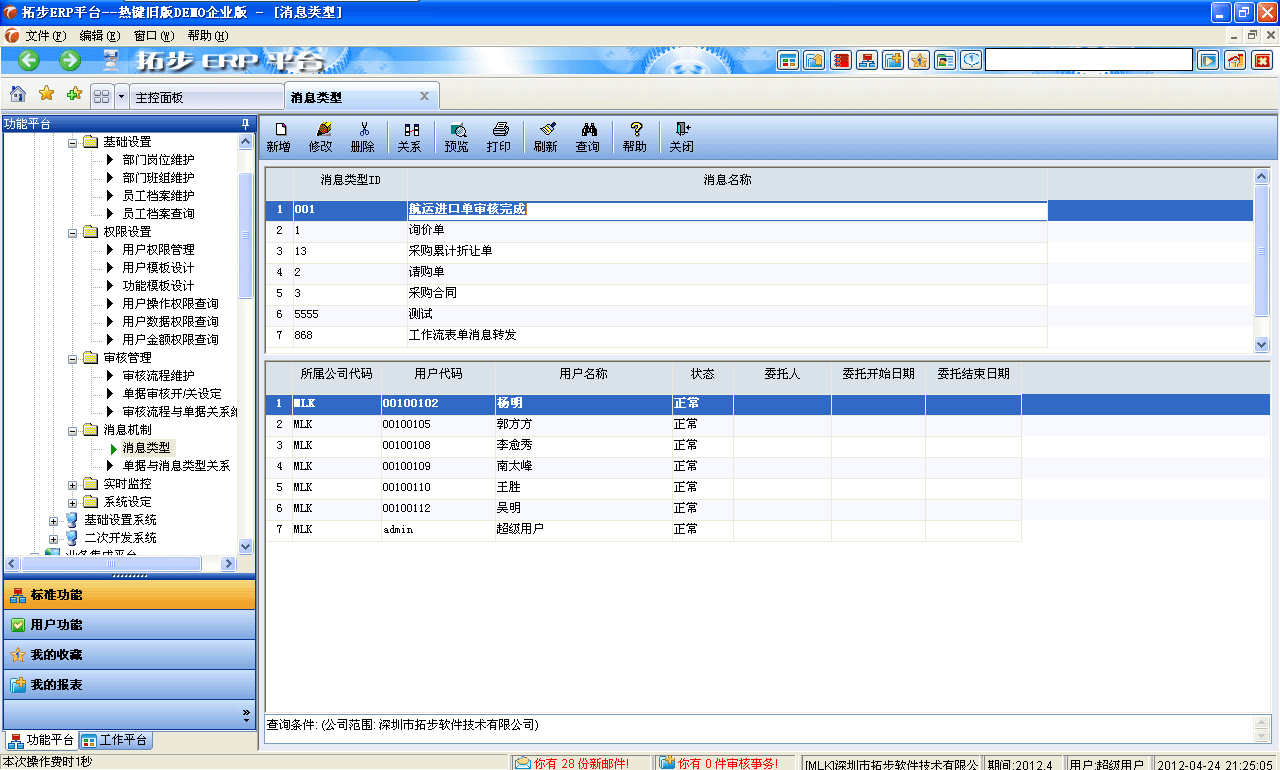 m.sdyuan.com拓步ERP系統、進銷存管理軟件、財務管理軟件、倉庫管理軟件、銷售管理軟件、生產管理軟件、文檔管理軟件、企業管理軟件專業資訊網--消息類型