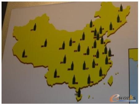 圖3 青島啤酒全國銷售網絡圖 圖3 青島啤酒全國銷售網絡圖