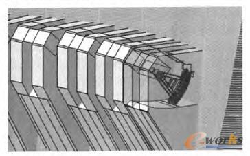 出口閘墩布置弧形閘門(與機電專業協同)