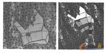 錦屏左岸纜機平臺及建基面、墊座開挖模型