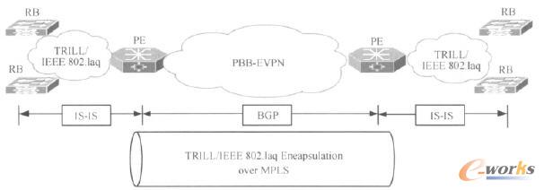 PBB E-VPN�cTRILL/IEEE802.1aq�W(w��ng)�j(lu��)�ğo�p�B��ʾ��