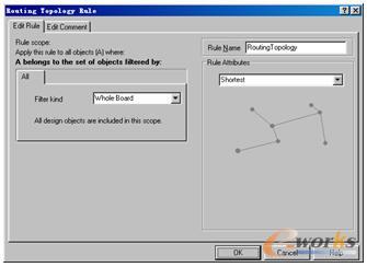 布線拓撲結構設置對話框