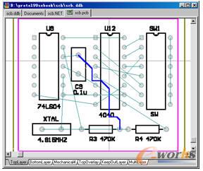 對選取飛線進行布線的效果