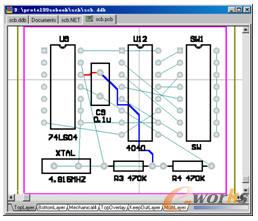 對選定網絡進行布線的效果圖