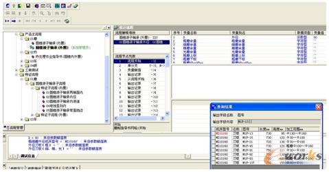 試的窗口界面,用于檢驗流程、參數、公式等配置是否正確