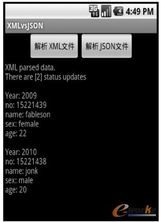 圖3 XML 解析結果
