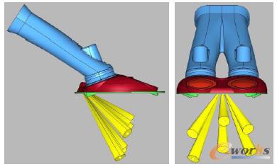 噴嘴在發動機上的安裝位置
