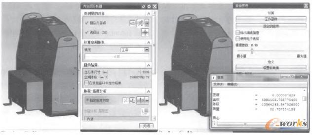 不銹鋼材質水箱的容積(左)和重量(右)