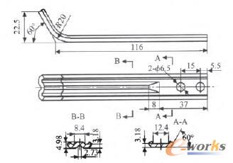 W形截面自力型觸指