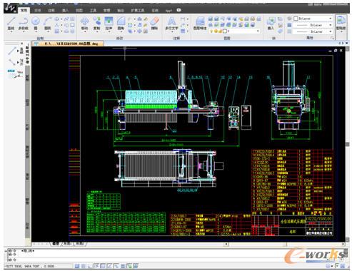 工程師使用中望CAD機械版完成的設計圖紙