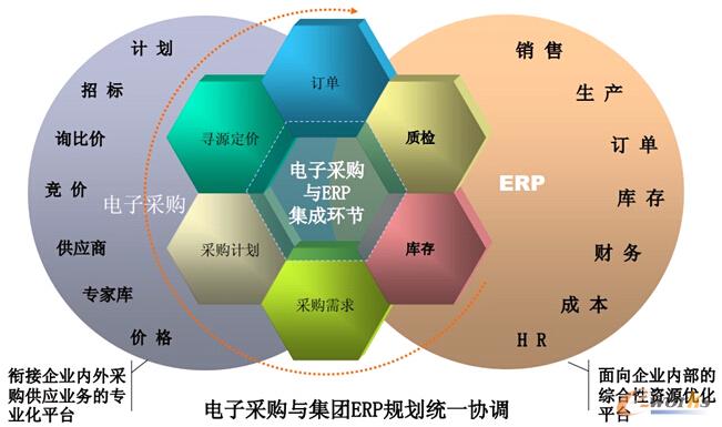 圖2 電子采購與集團ERP規劃同意協調