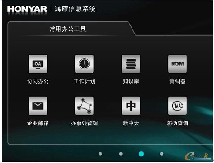圖2 鴻雁電器信息系統