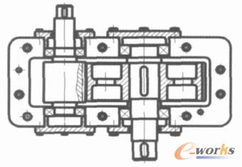 單級圓柱齒輪減速箱簡圖