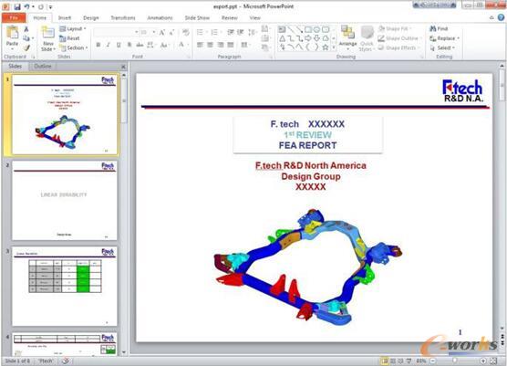 圖4 自動將結果輸出到PowerPoint報告文件