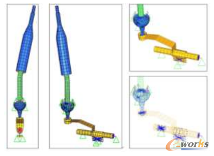 圖3 排檔桿與變速箱連接整體圖