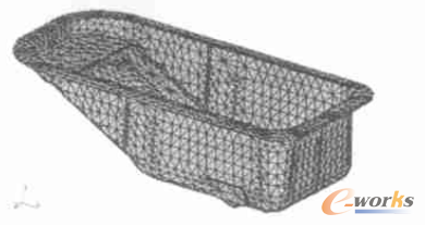 圖1 油底殼有限元模型